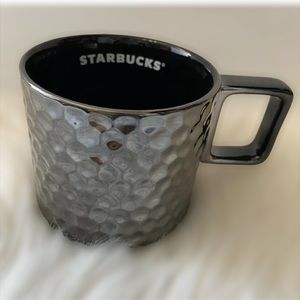 Metallic Black Geometric Starbucks Mug